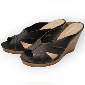 Mossimo Supply Co. Womens 10 Black Wedge Platform Sandals